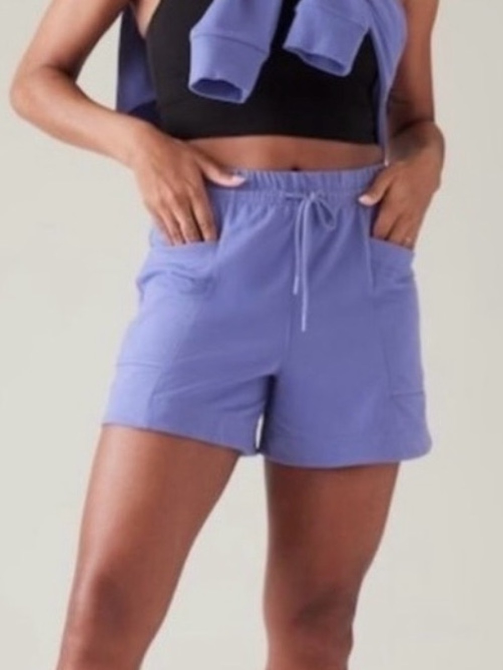 Athleta Retro Terry Shorts Adonis Blue